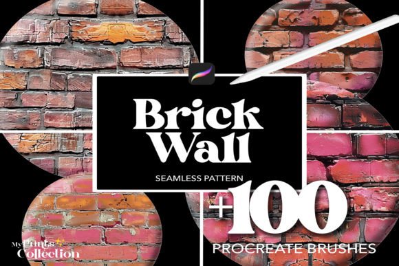 100 Procreate Brick Wall Brushes