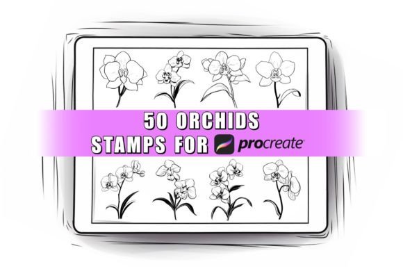 50 Orchids Procreate Stamps Brushes: A Botanical Toolkit for Digital Artists