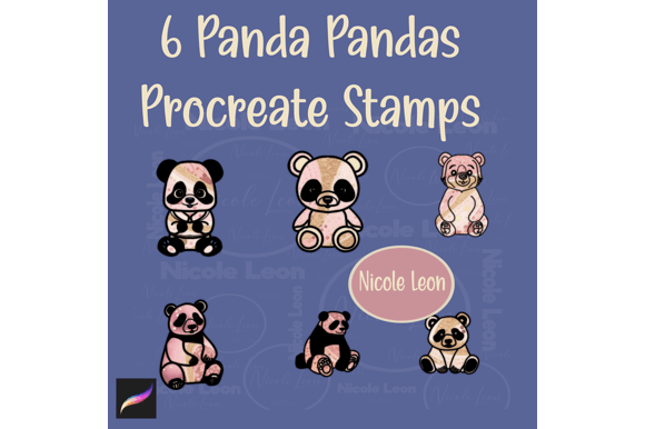 Enhancing Your Digital Art with 6 Panda Pandas Procreate Stamps Brushes