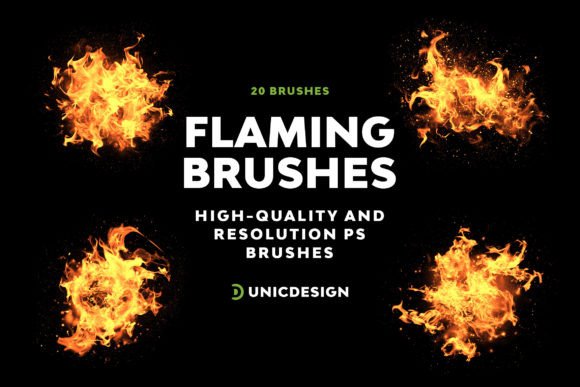 Flaming Photoshop Brushes for Dynamic Designs