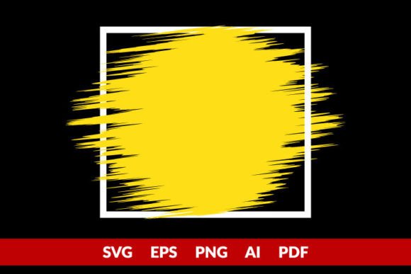 Grunge Paint Stripe with Yellow Brushes: A Practical Tool for Creative Workflows