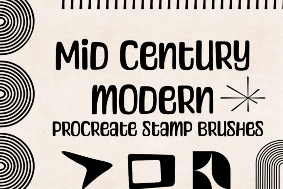 Mid Century Modern Procreate Brushes for Creative Projects