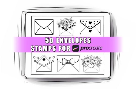 Revolutionizing Digital Correspondence with 50 Envelope Procreate Stamps Brushes