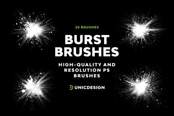 Unlock Dynamic Energy with Burst Photoshop Brushes